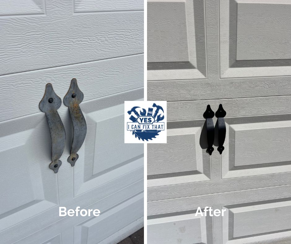Before and after: Garage door handles replaced